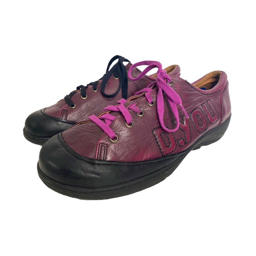 Portofino D-YOU Leather Sneakers Running Shoes Cranberry Black Comfort Funky 11